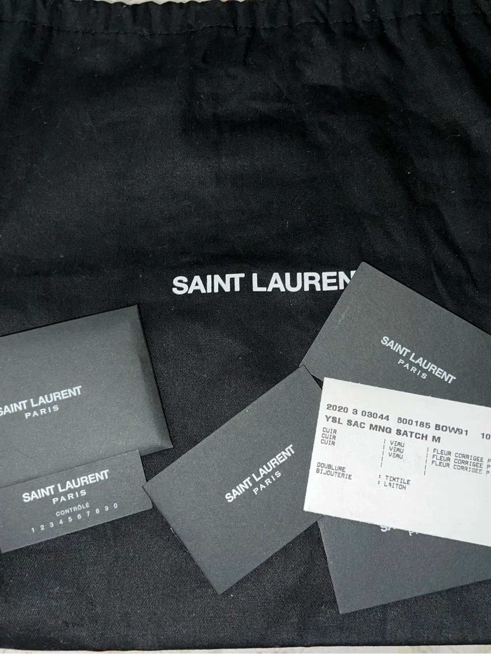 Yves Saint Laurent Black Quilted Leather Shoulder Bag with Gold Logo - Picture 3 of 5